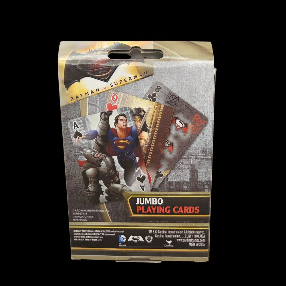 Cardinal Batman v Superman Jumbo Playing Cards DC Comics Oversized Card Game